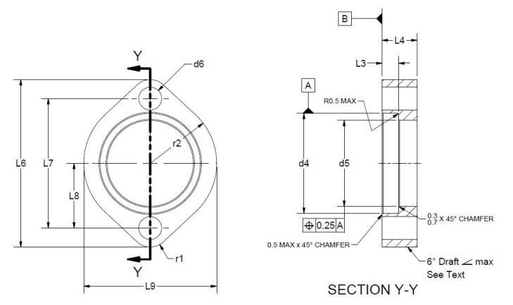 Oval flange clamp connection for air compressor