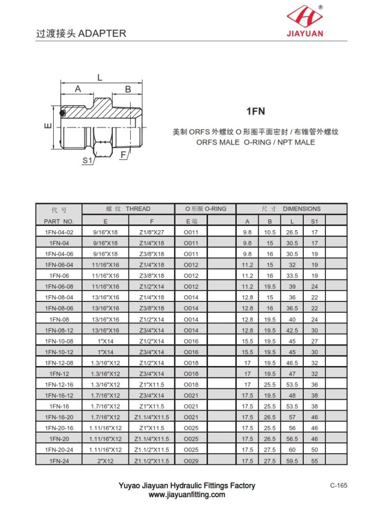 ORFS NPT 유압 어댑터